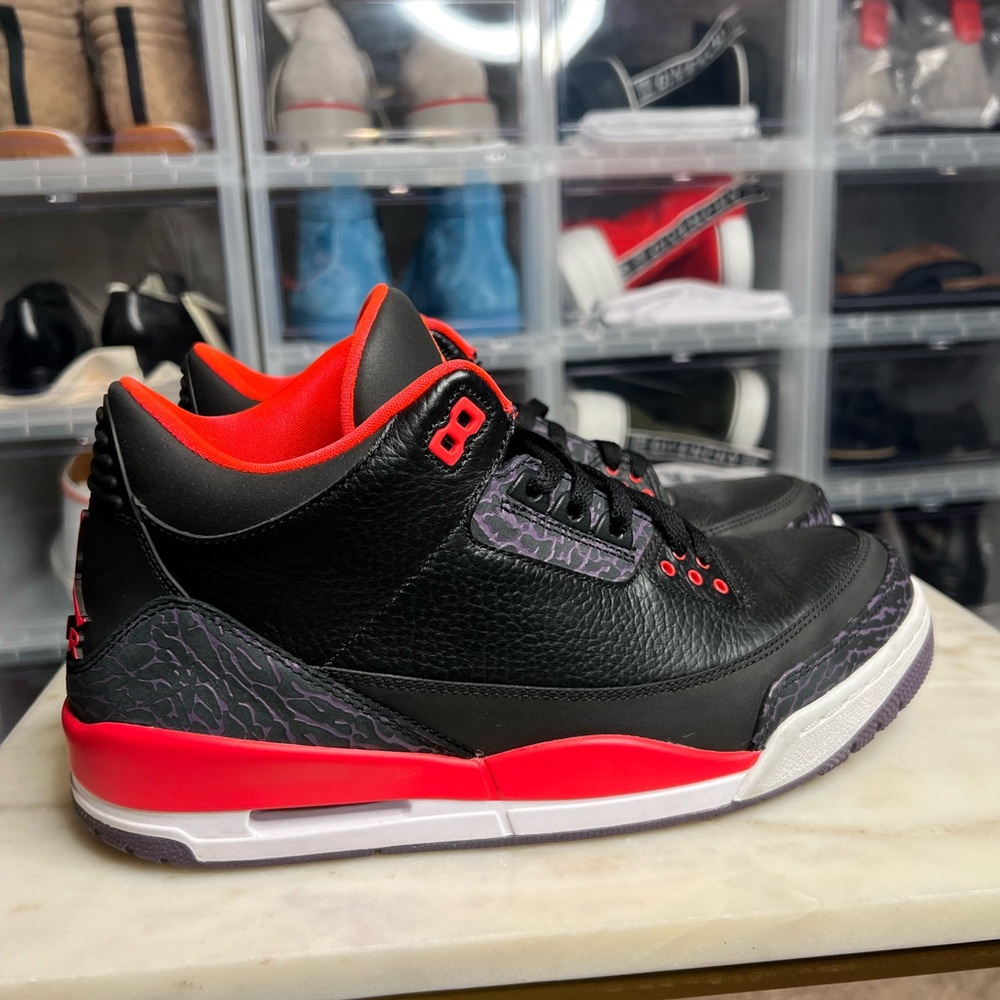 Air Jordan 3 "Bright Crimson" - Men’s Sz 10.5